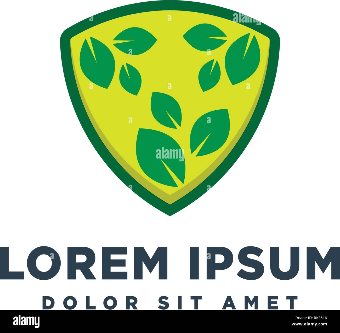 Natur shield eco Logo template Vector Illustration icon-Element Stock Vektor