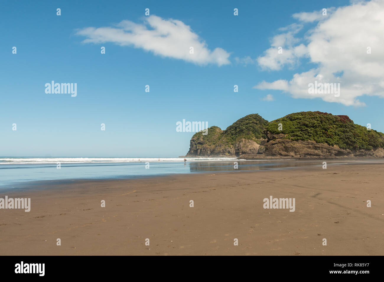 Anzeigen Küste Bethells Beach, Te Henga, in der Nähe von Auckland, Nordinsel, Neuseeland Stockfoto