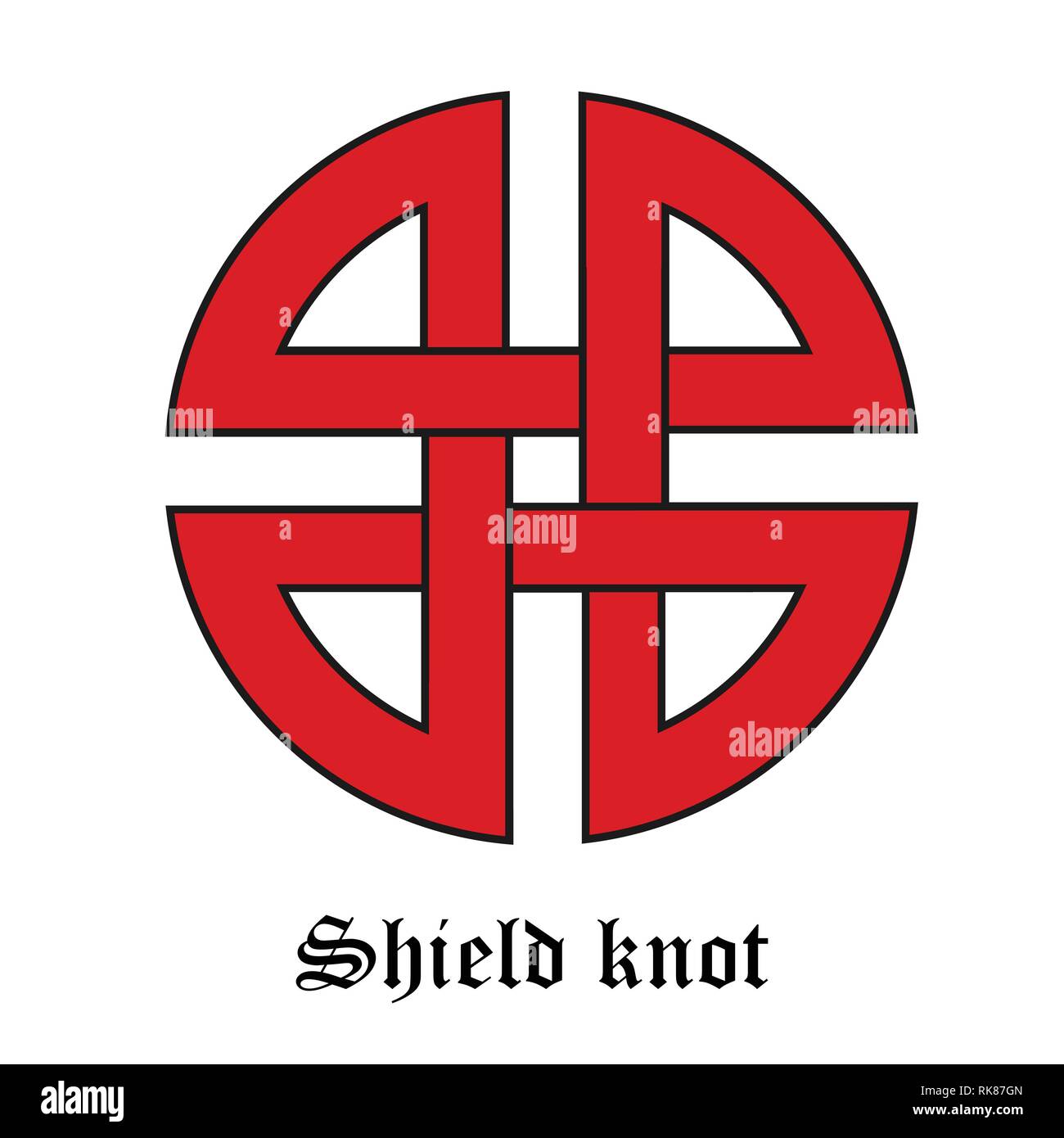 Vector Illustration shield Knot altes Symbol auf weißem Hintergrund. Schutz  Zeichen Stock-Vektorgrafik - Alamy