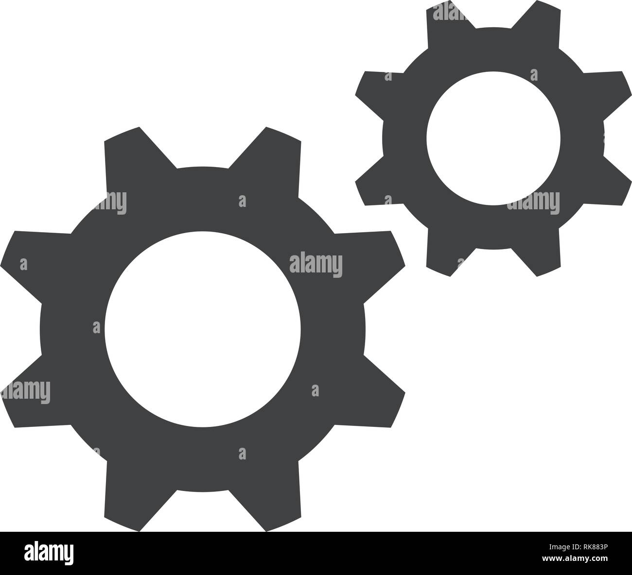 Gang Vektor icon. Mechanismus Zeichen, Symbol Stock Vektor