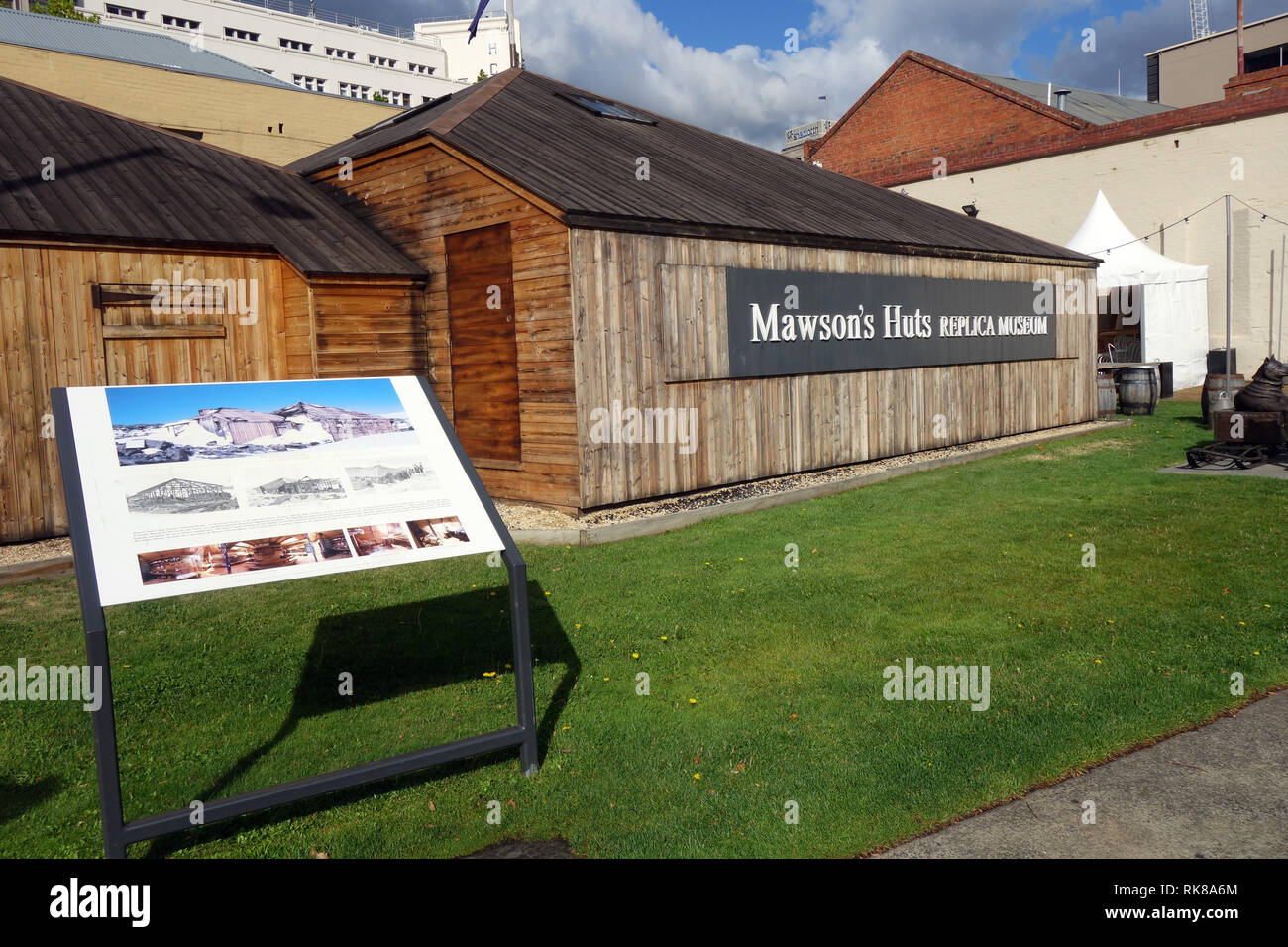 Die mawson Hütte Replik Museum, Hobart, Tasmanien, Australien. Keine PR Stockfoto