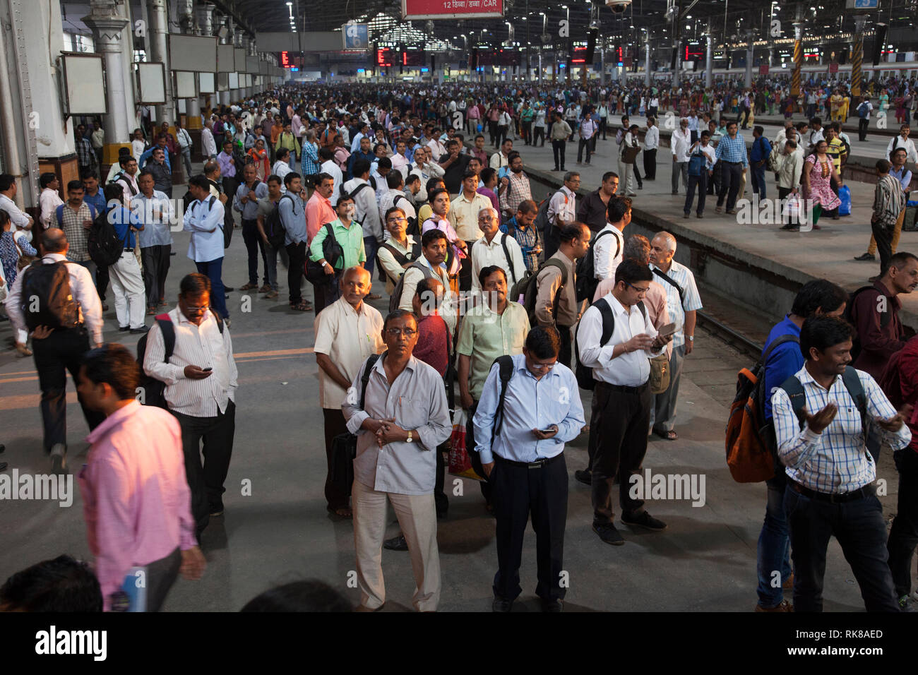 Bahnhof Chhatrapati Shivaji, Mumbai, Indien Stockfoto
