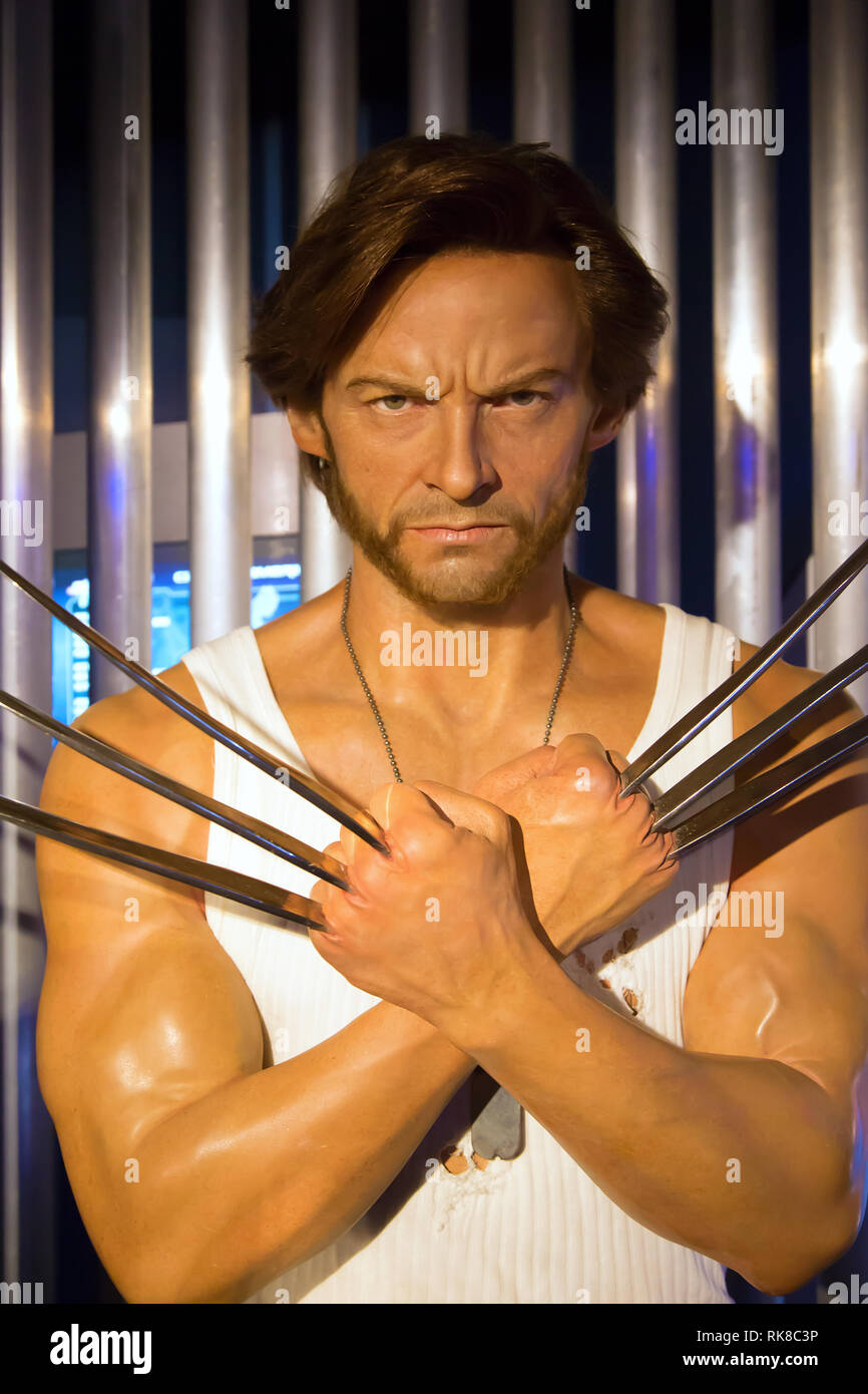 Hugh Jackman in Madame Tussauds in London Stockfoto