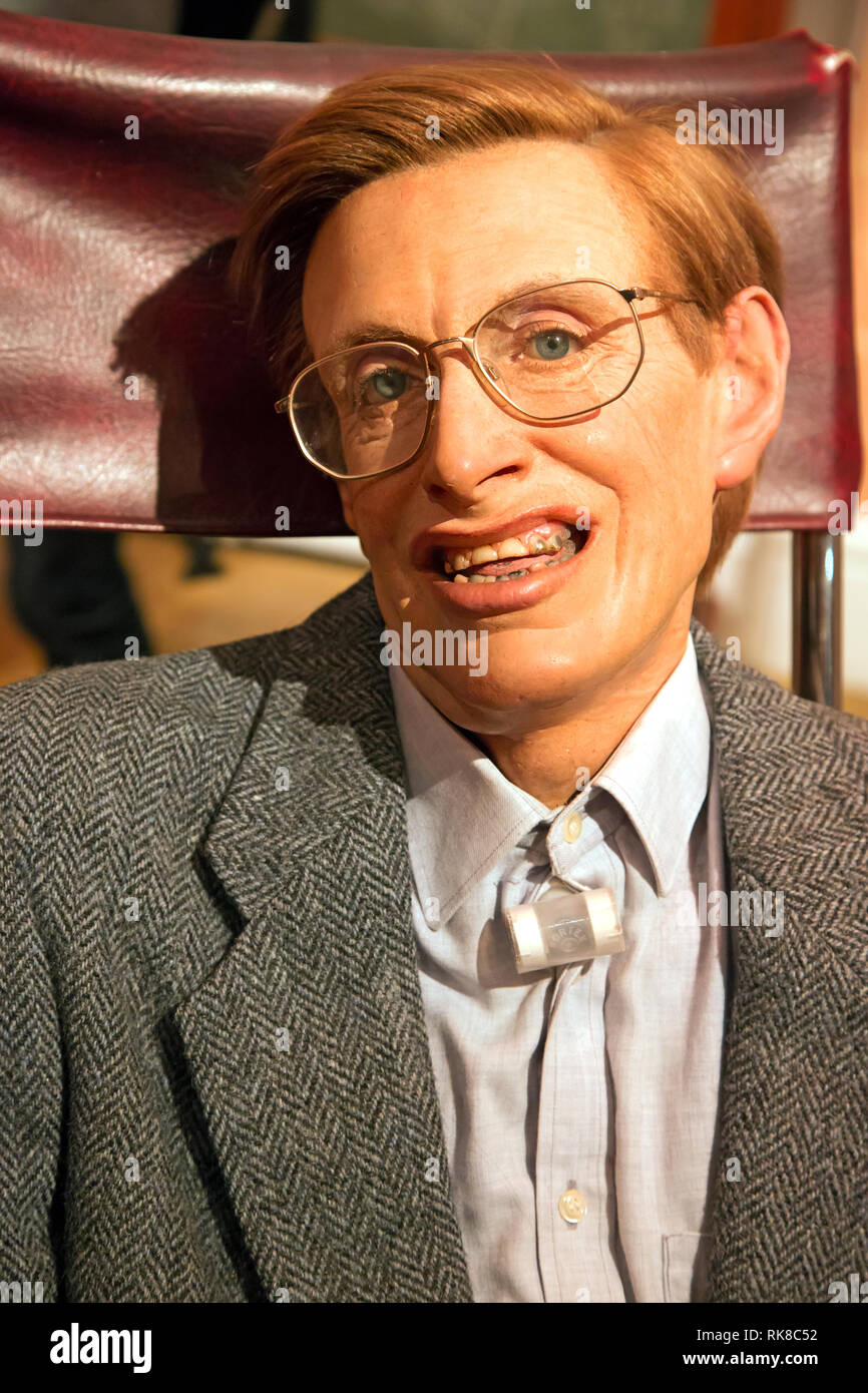 Stephen Hawking in Madame Tussauds in London Stockfoto