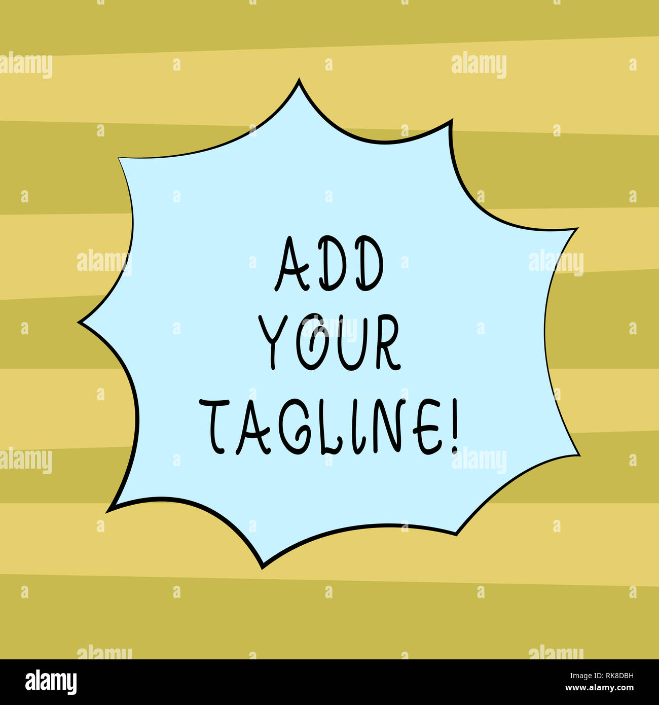 Text Zeichen zeigen Sie Ihren Slogan hinzufügen. Konzeptionelle foto Slogan in Marketing und Werbung leer Color Explosion Blast Scream Rede Bubb Stockfoto