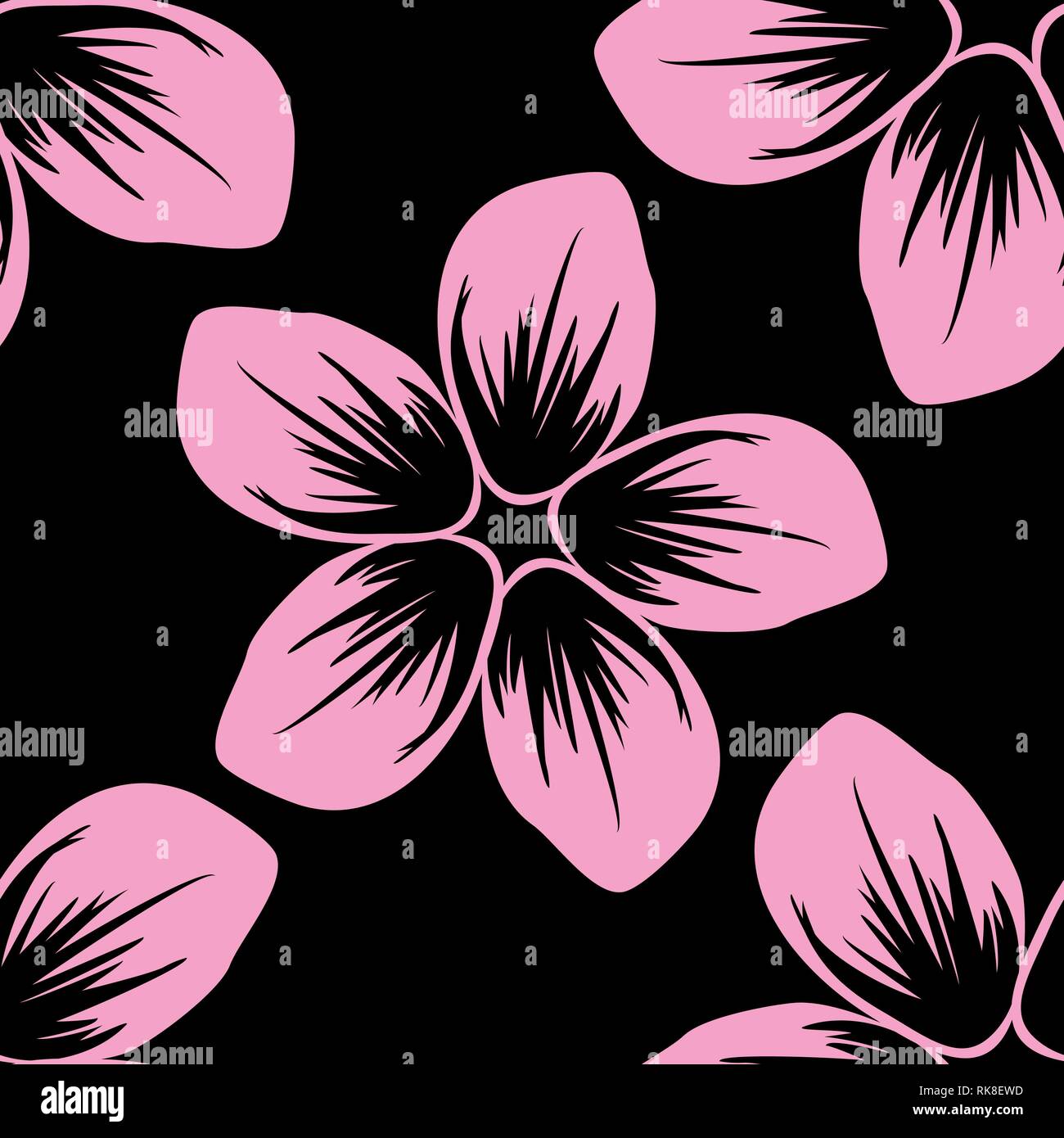 Nahtlose Muster Der Cordia Sebestena Blume Einfach Retro Vintage Bunte Stock Vektorgrafik Alamy