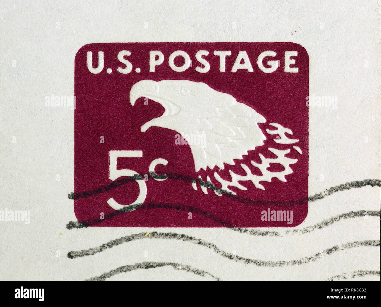 Leiter der American Eagle auf uns Briefmarke Stockfoto