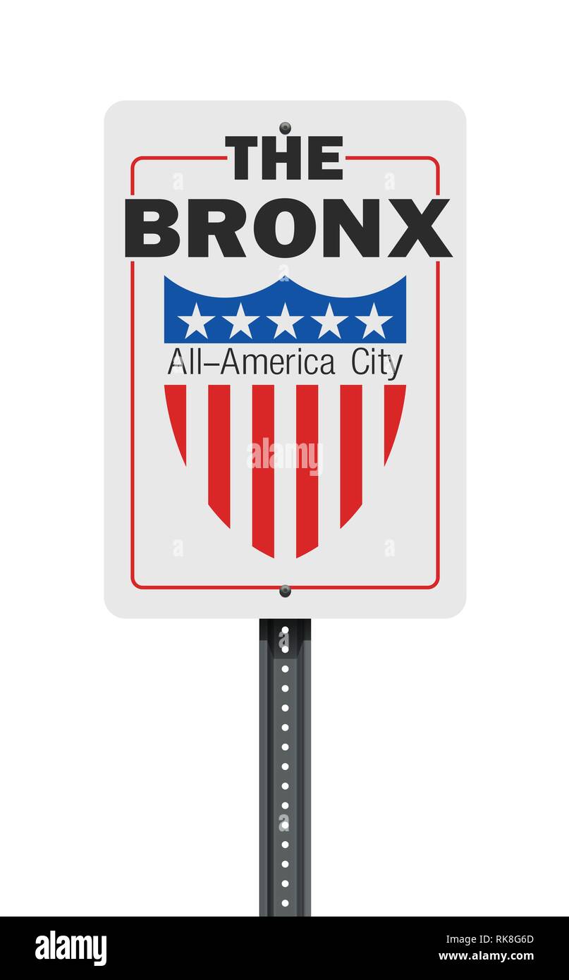 Vector Illustration der der Bronx - Amerika Stadt (Stadtteil von New York City) Schild Stock Vektor