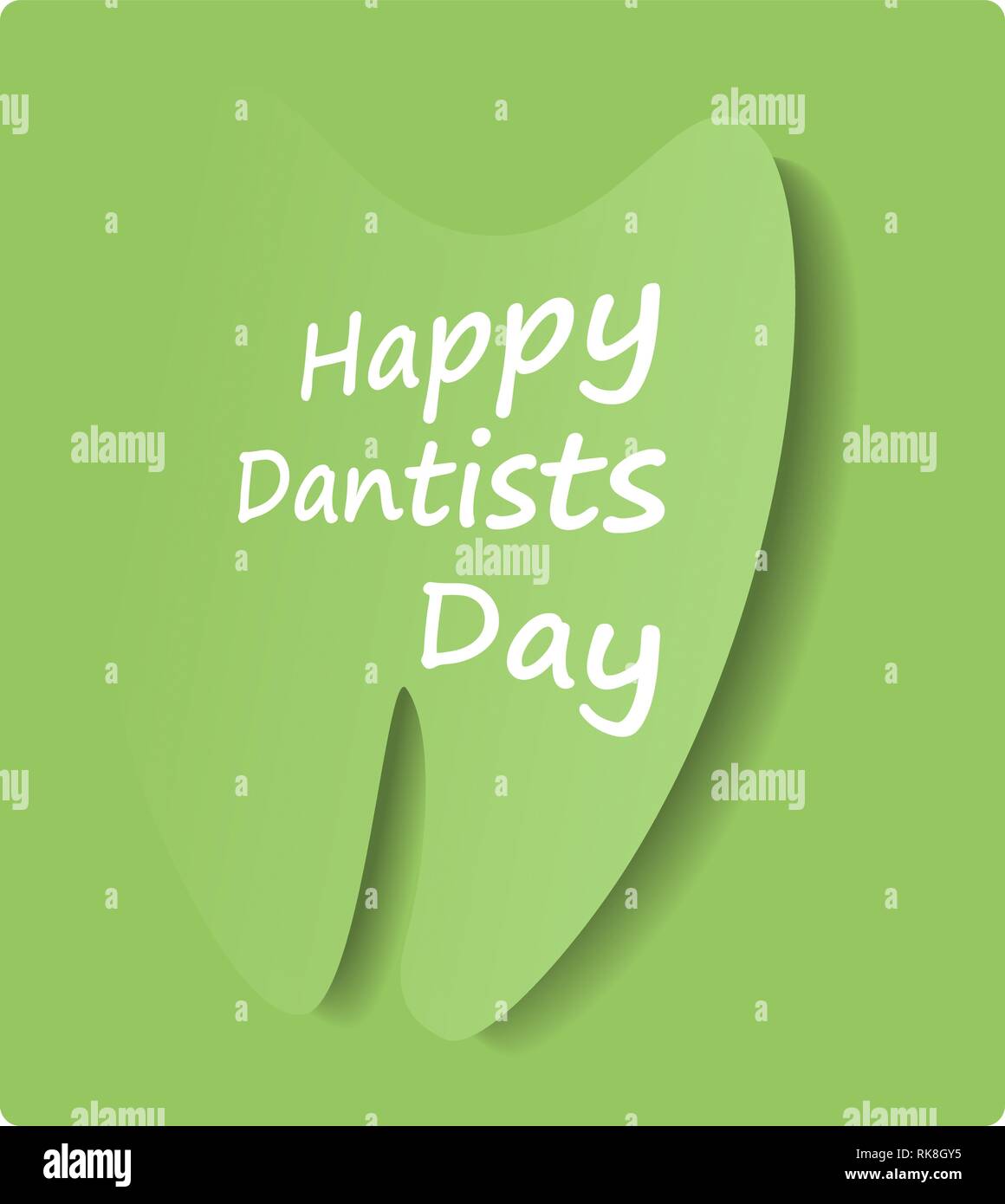Happy Zahnarzt s Tag Logo Vector Template Design Stock Vektor