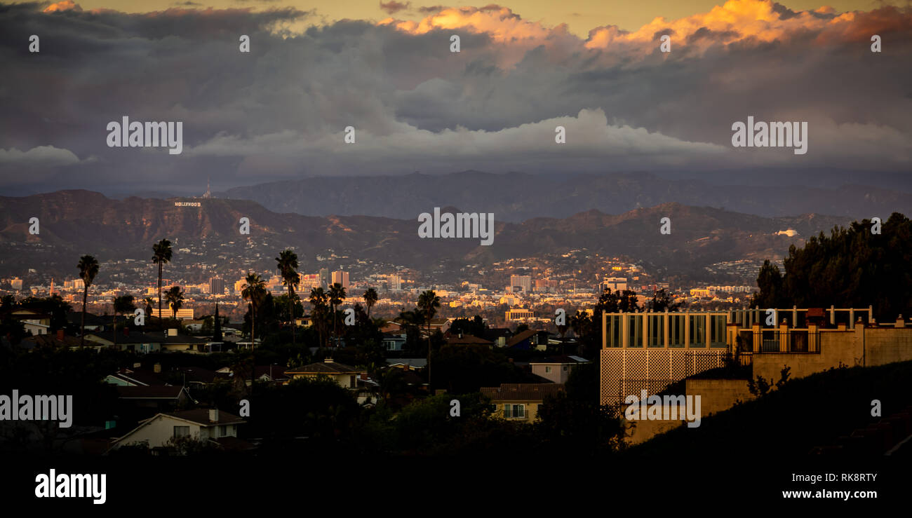 Blick von Rueben Ingold Park - Los Angeles Stockfoto