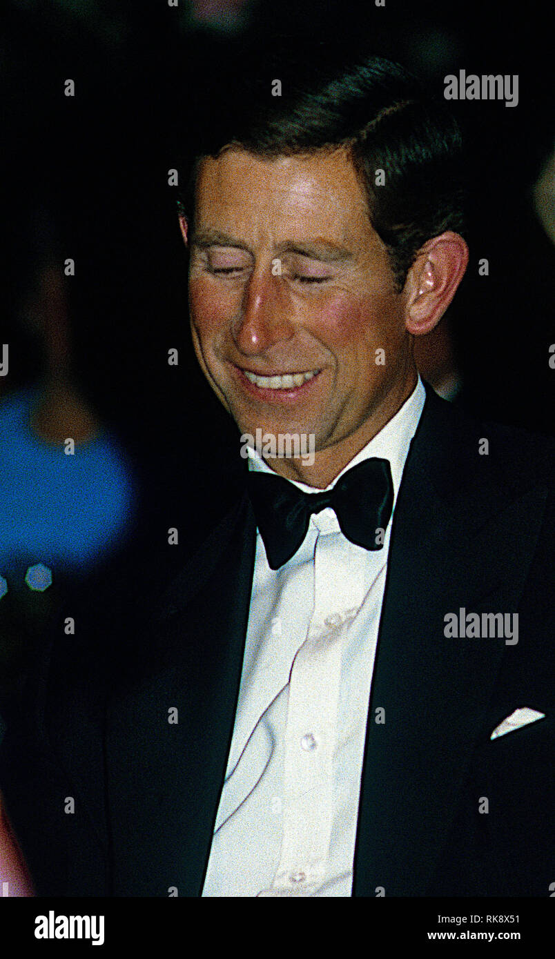 Chicago, Illinois, USA, September 4, 1986 Charles, Prinz von Wales besucht die Oak Brook Polo Ball in Marshall Fields Abteilung State Street in Chicago. Credit: Mark Reinstein/MediaPunch Stockfoto