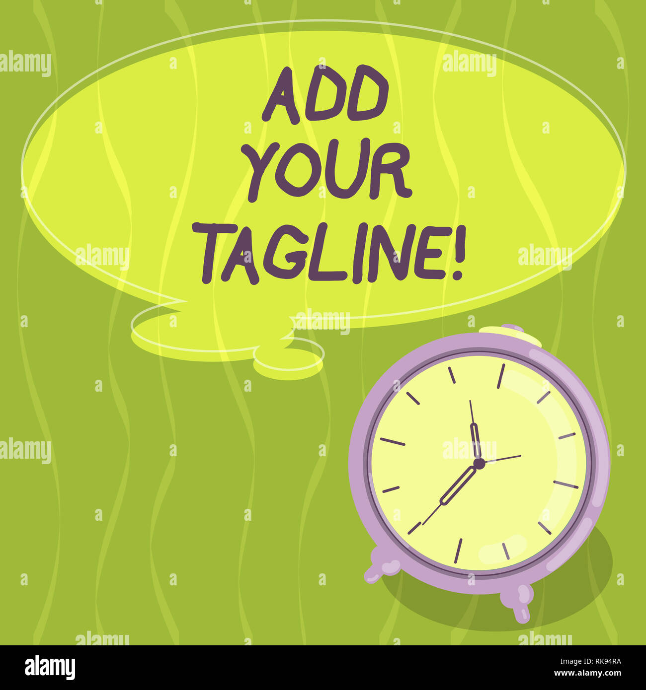 Schreiben Hinweis zeigen Sie Ihren Slogan hinzufügen. Business foto Präsentation Motto in Marketing und Werbung leer Farbe dachte Sprechblase Stockfoto