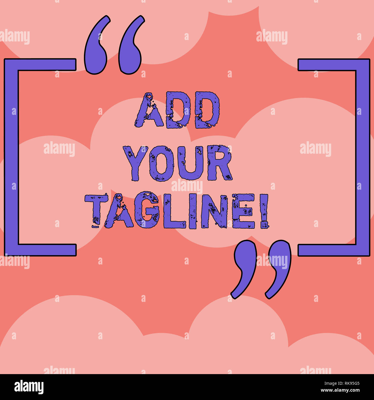 Text Zeichen zeigen Sie Ihren Slogan hinzufügen. Konzeptionelle foto Slogan in Marketing und Werbung Reihen von leeren Farbe überlappende Kreise im Meer verwendet Stockfoto