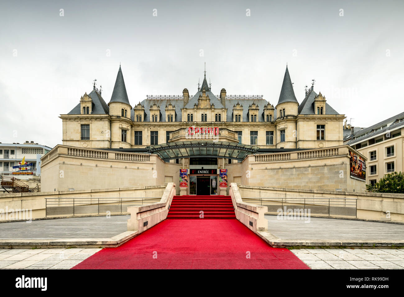 Kasino im 19. Jahrhundert Schloss am Meer, Arcachon, Bordeaux, Frankreich. Stockfoto
