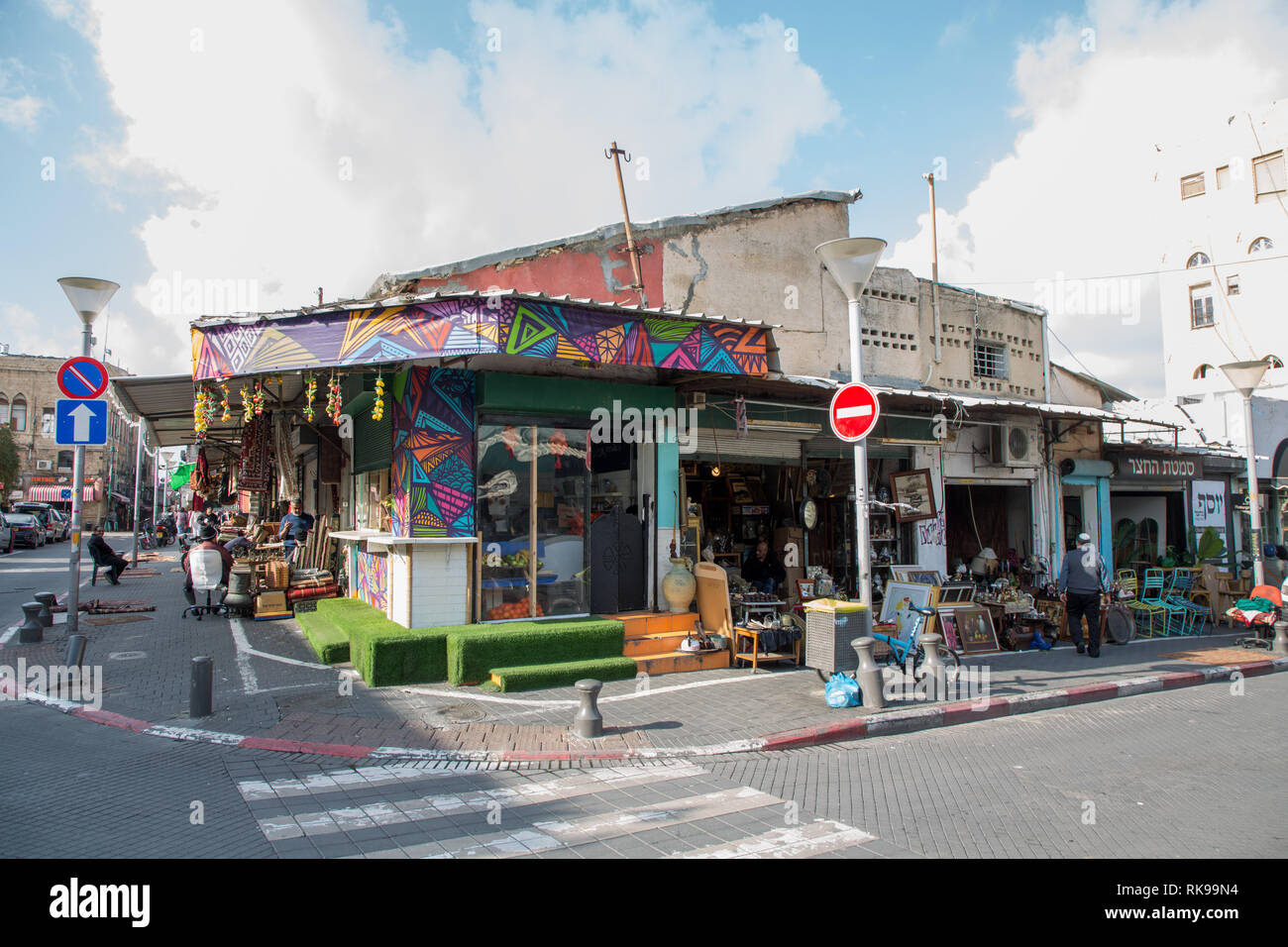 Kleine Geschäfte in der Altstadt von Jaffa, Tel Aviv, Israel Stockfoto