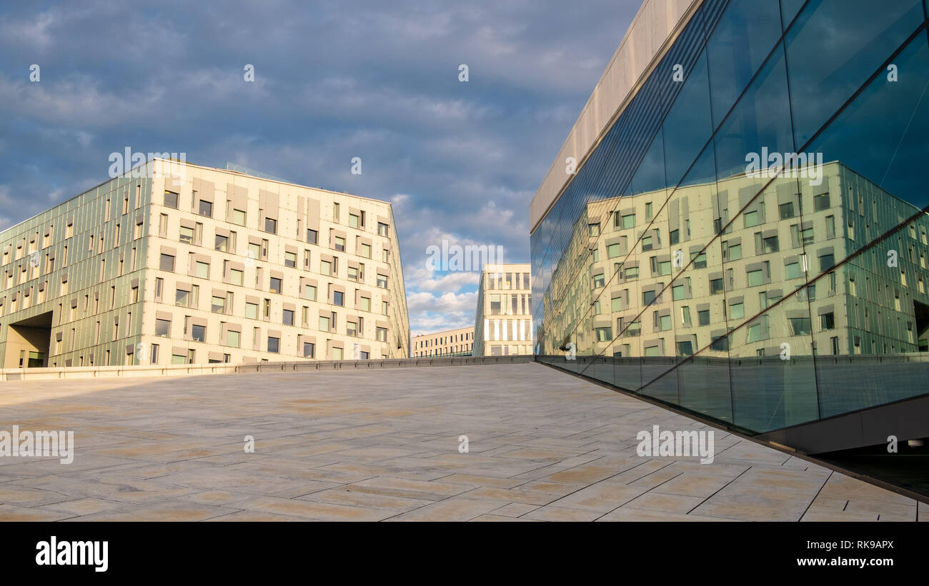 Modernes Bürogebäude in Oslo, Norwegen Stockfoto