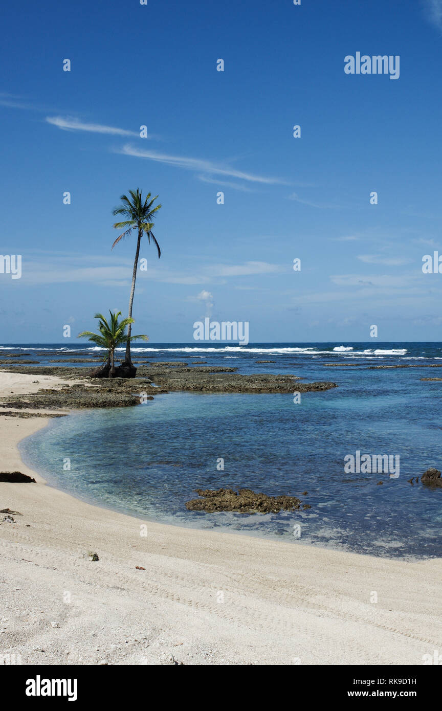 Wunderschönen Bucht am nördlichen Ufer des Colon Insel im Archipel Bocas del Toro, Panama Stockfoto