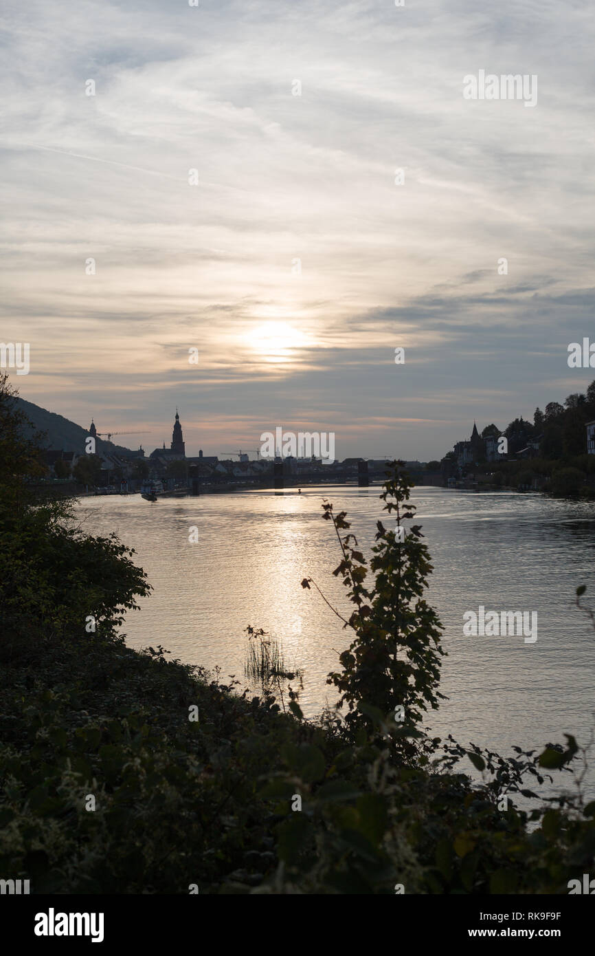 Sonnenuntergang in Heidelberg Stockfoto