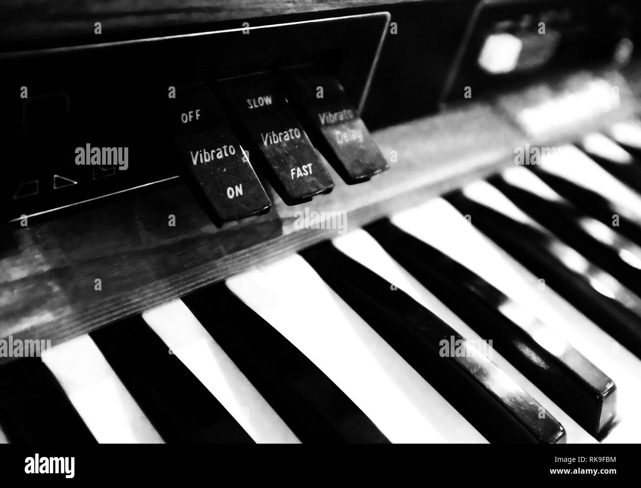 Farfisa Orgel Keyboard in einem professionellen Tonstudio Stockfoto