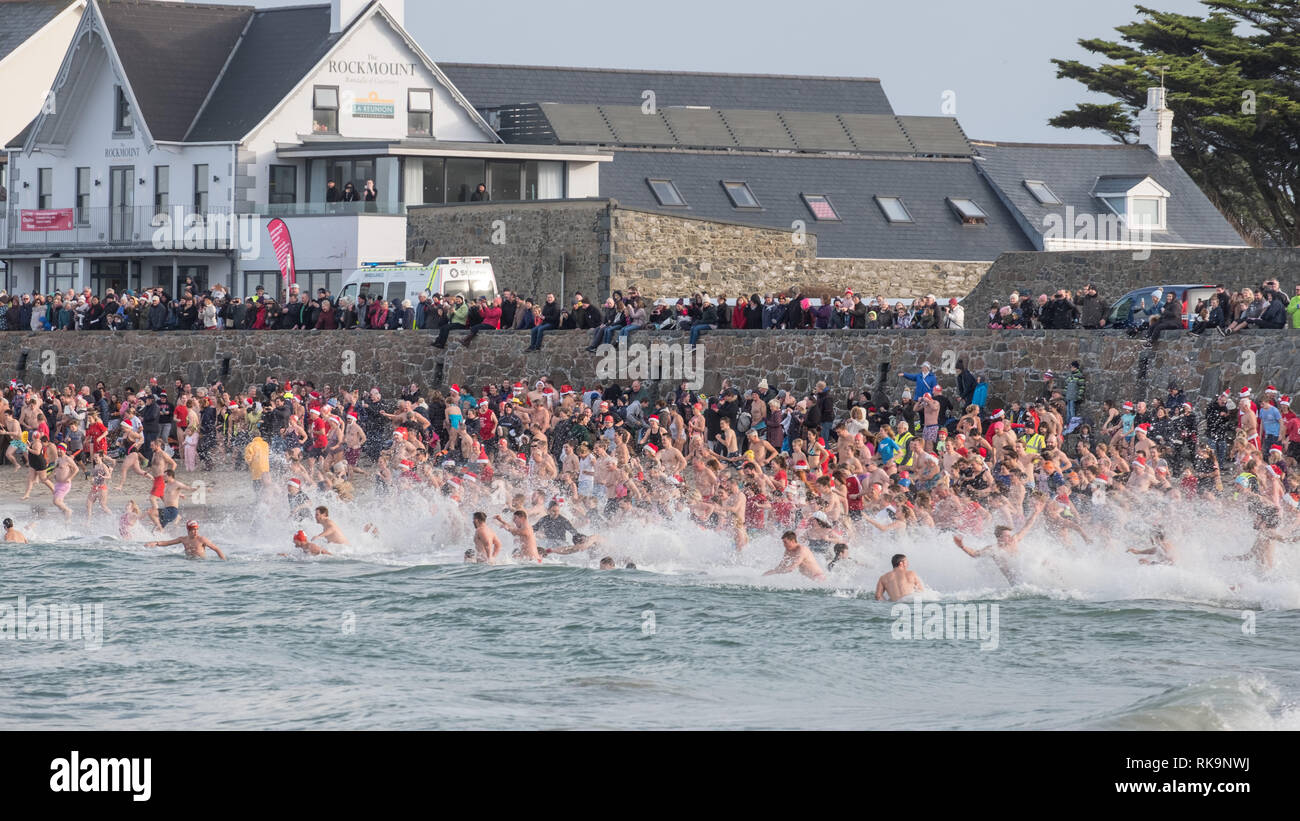 Boxing Day Charity Schwimmen Stockfoto