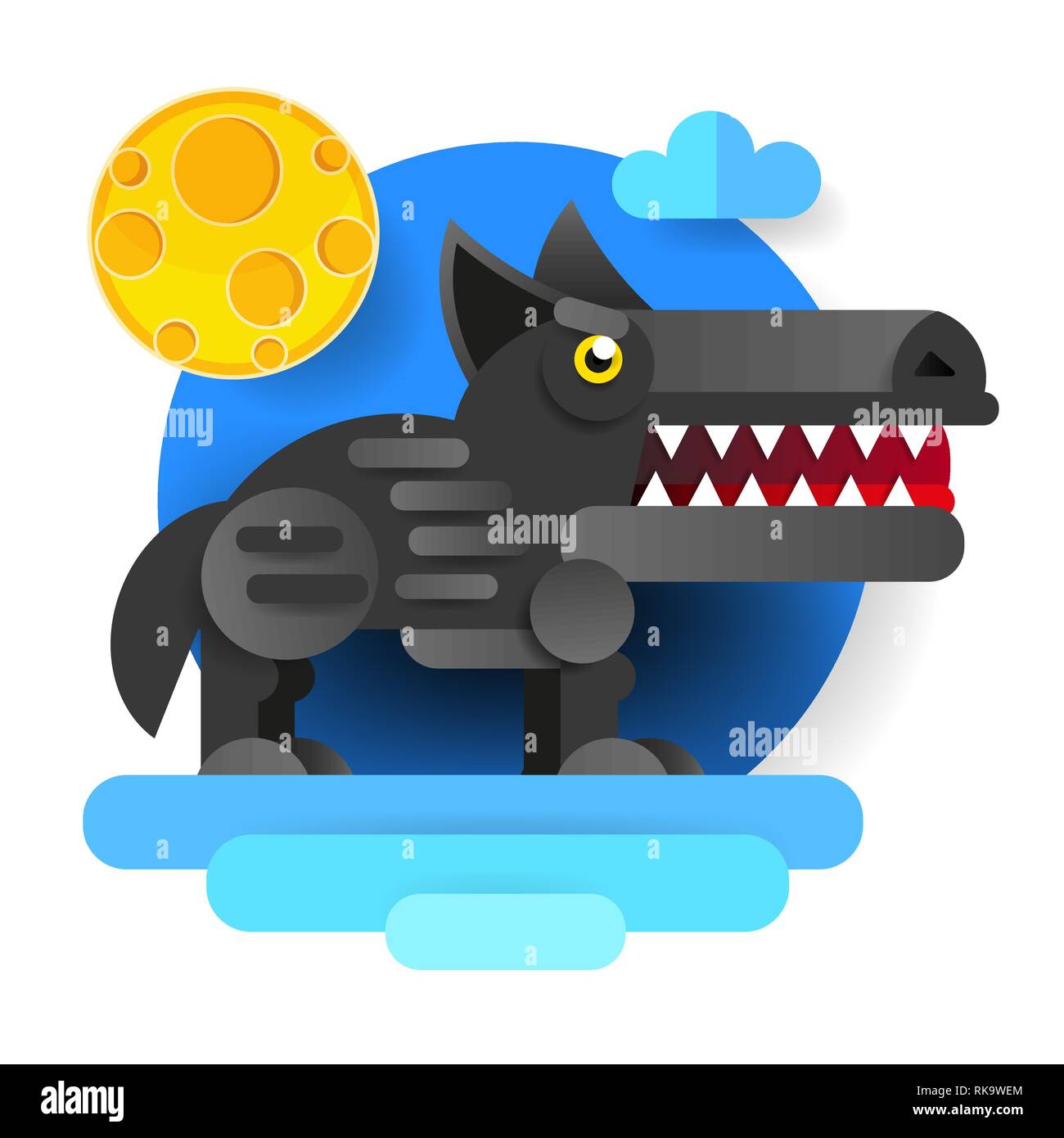 Big Bad Wolf Cartoon Stockfotos Und Bilder Kaufen Alamy