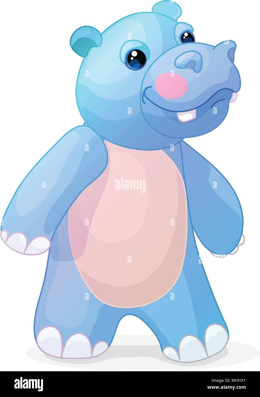 Vektor cartoon Animal clipart: Nilpferd Hippo Stock Vektor