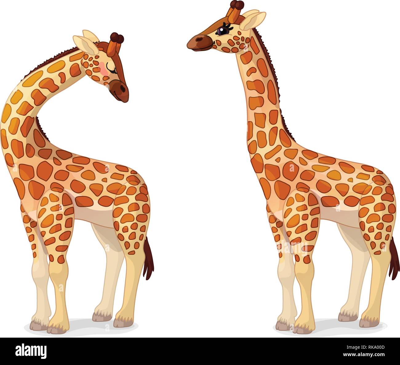 Vektor cartoon Animal clipart: Giraffe Stock Vektor