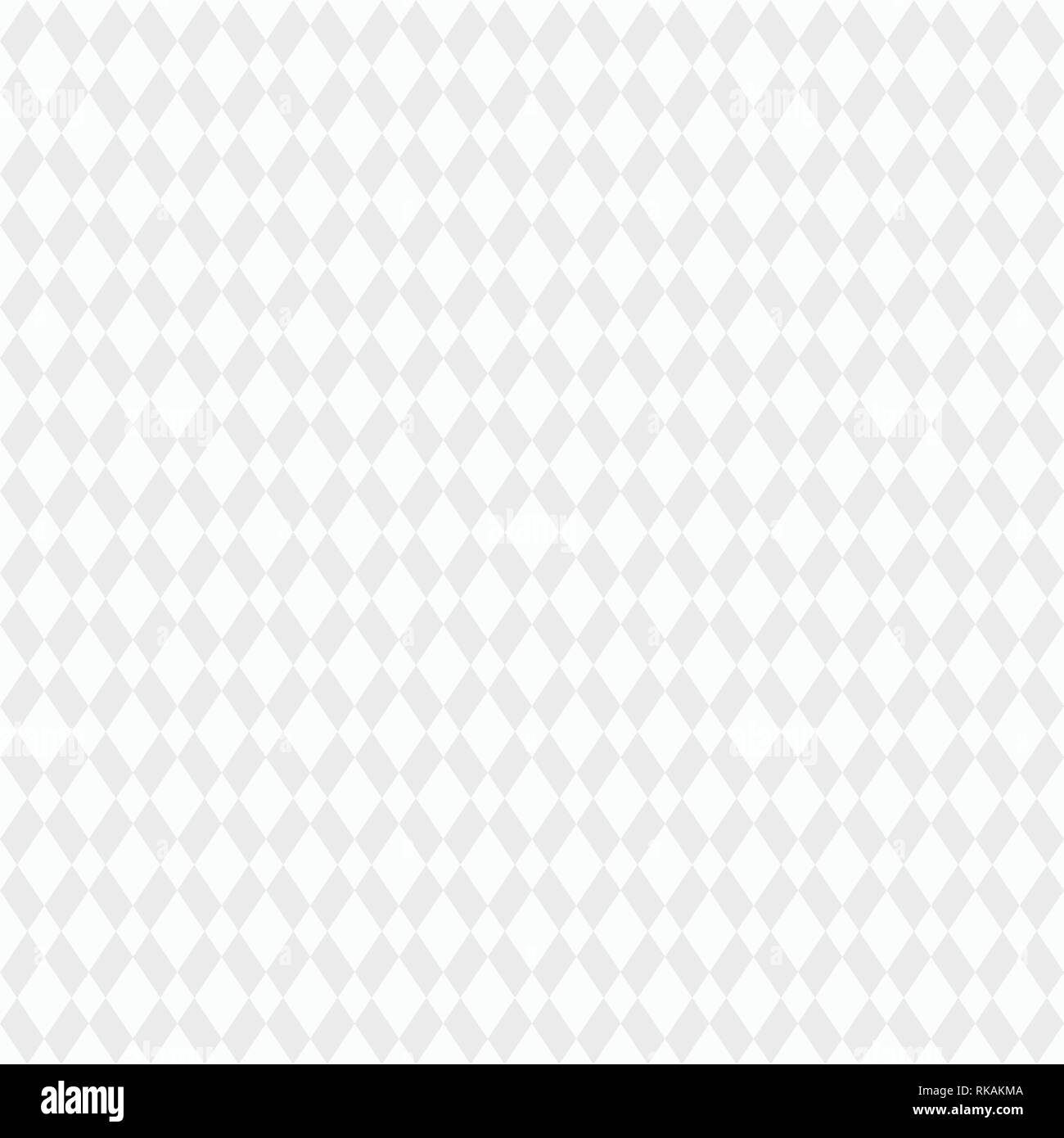 Zusammenfassung nahtlose Muster der Rauten. Weiße und graue geometrische Struktur. Moderne, elegante Textur. Wiederkehrende geometrische Fliesen. Vector Hintergrund. Stock Vektor