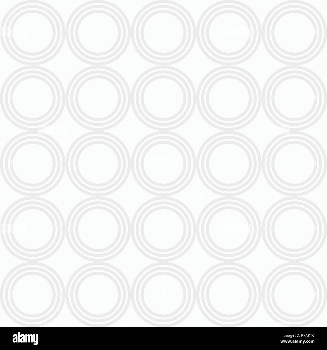 Zusammenfassung nahtlose Muster, sich wiederholende Kreise. Weiße und graue geometrische Struktur. Moderne, elegante Textur. Vector Hintergrund. Stock Vektor
