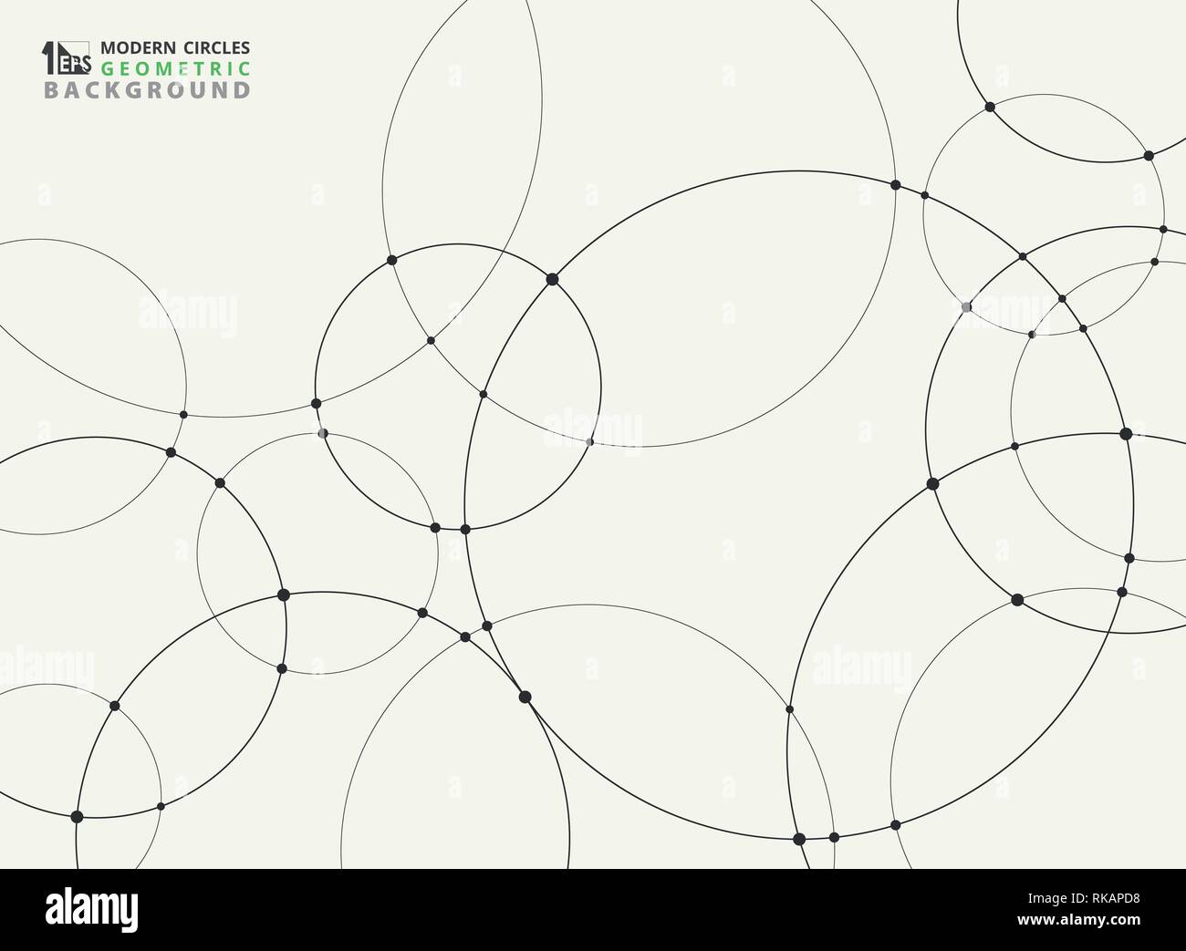 Zusammenfassung Einfache schwarze Kreis Verbindung futuristischen Hintergrund. Sie können sich für Technik Verbindung ad, Poster, Cover Design, Vektor Bericht verwenden. Stock Vektor