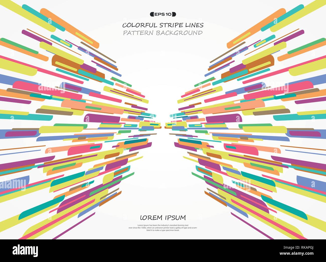 Abstrakte leuchtend bunte Streifen Linie der geometrischen Muster Hintergrund. Sie können für die Anzeige, Plakat, Cover Design, Artwork Element, Zeitschrift verwenden. Vector EPS 10. Stock Vektor