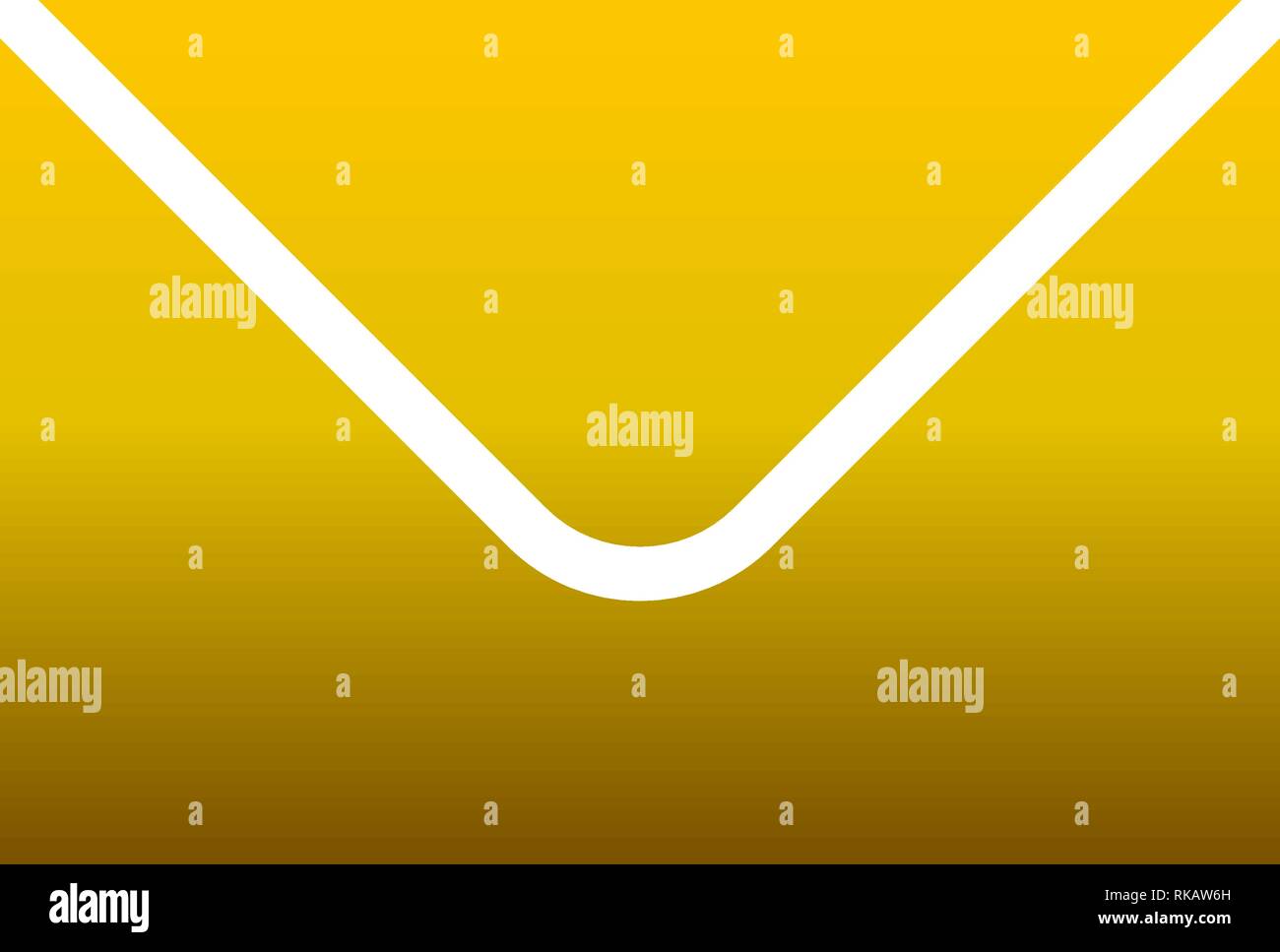 Mail Symbol - golden Gradient, isoliert - Vector Illustration Stock Vektor