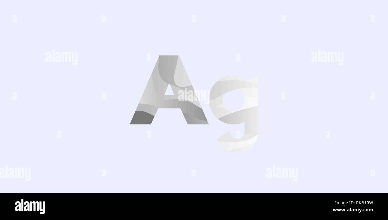 Argentum Silber Ag chemische Element Stock Vektor