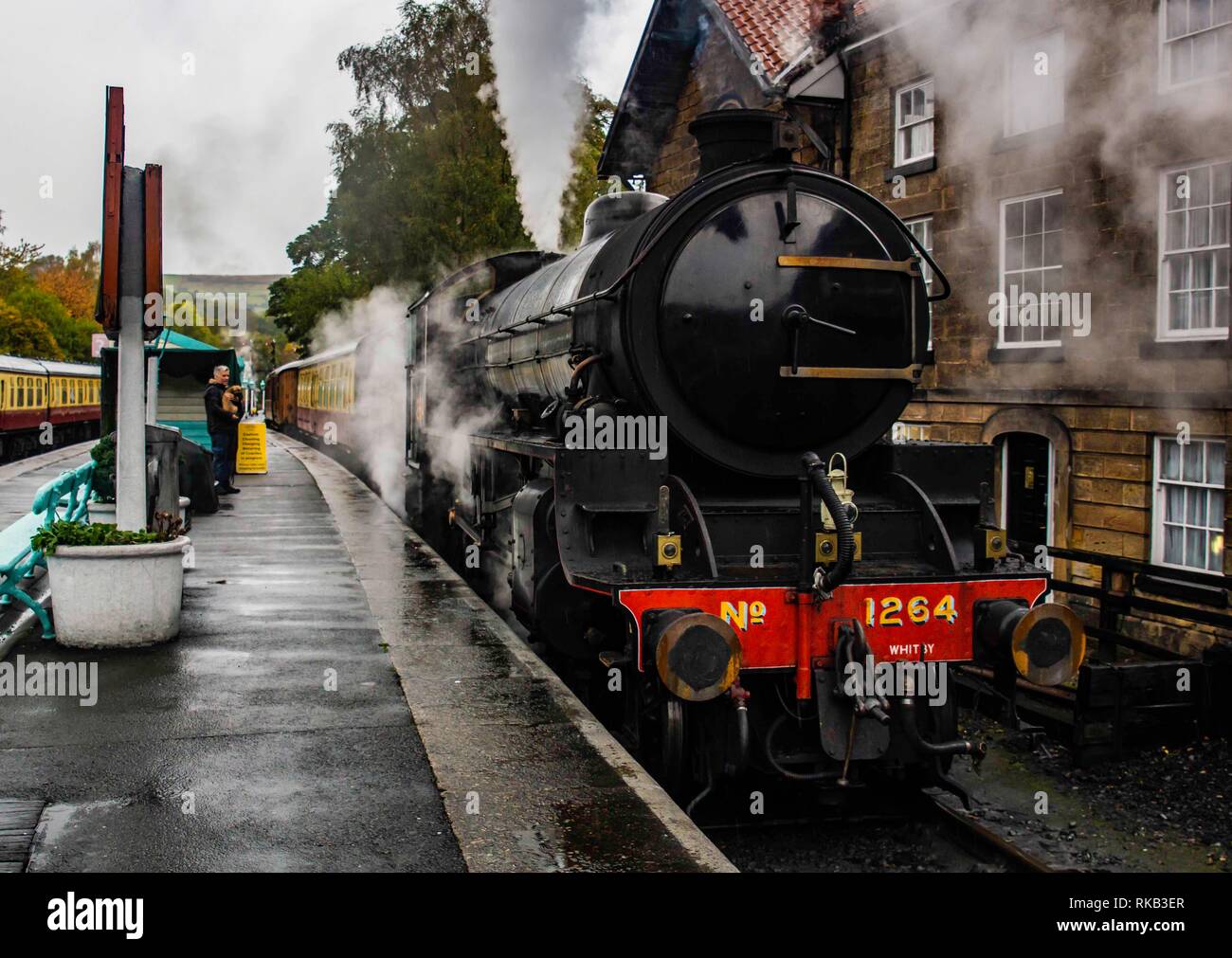 Thompson B1 bei Grosmont auf der North Yorkshire Steam Railway Stockfoto