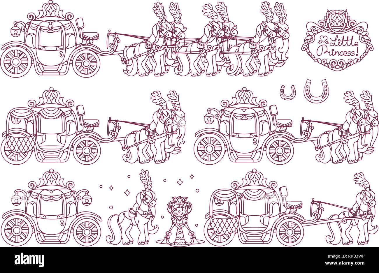 Vektor Line Cinderella Kutsche Fur Little Queen Stock Vektorgrafik Alamy Vektor Line Cinderella Kutsche Fur Little Queen Stock Vektorgrafik Alamy