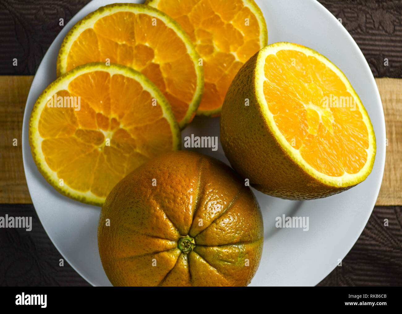 Braun (Dolci) Navel Orangen, entdeckt und in Australien angebaut Stockfoto