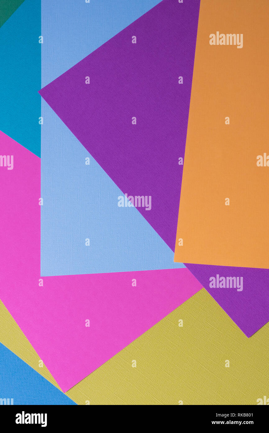 Banner, mit abstrakten Papier von Pastelltönen, mit geometrischen Form, flach. Stockfoto