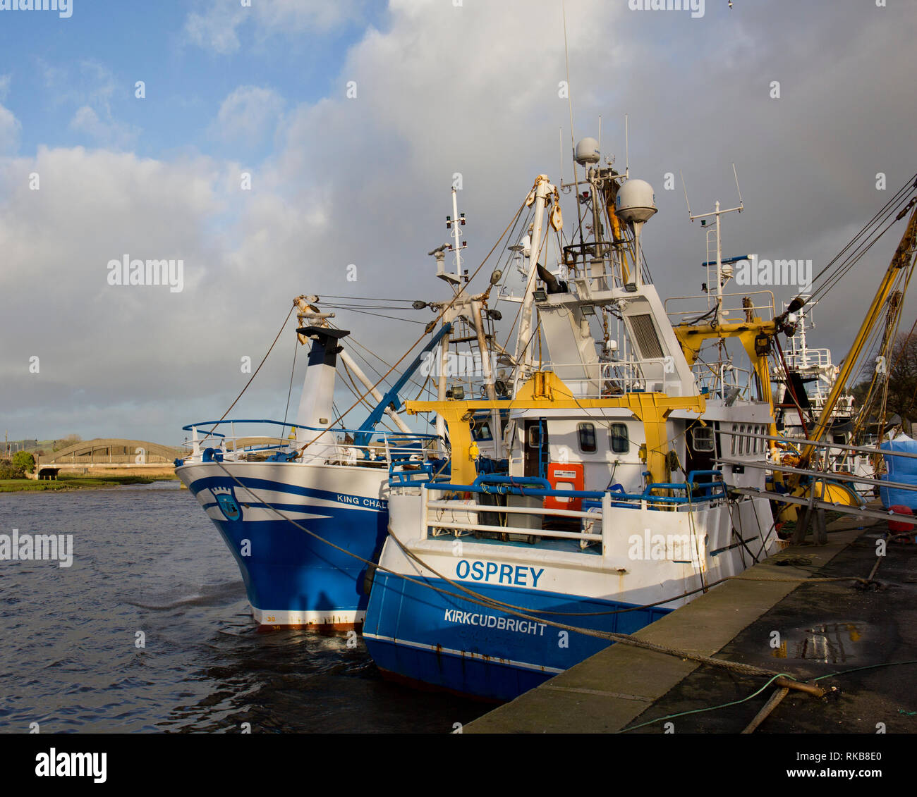 Kirkcudbright Hafen, Dumfries und Galloway, Schottland. Stockfoto