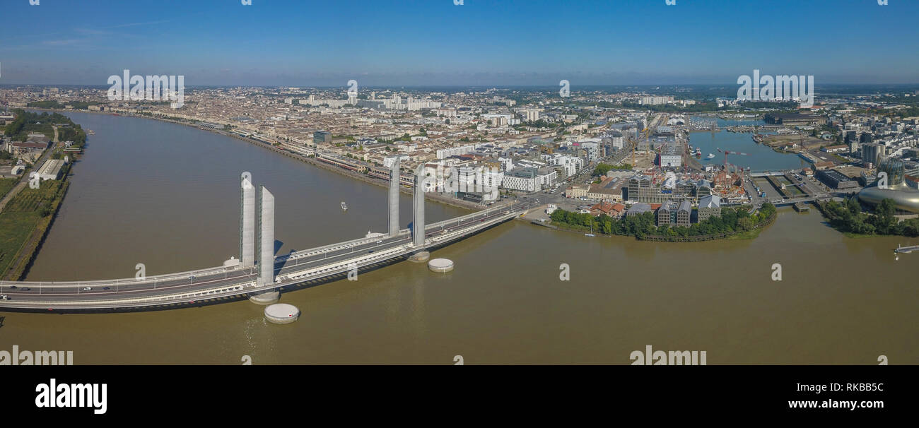 Frankreich, Aquitanien, Gironde, 33, Bordeaux Bastide La Bastide Pont Jacques Chaban Delmas Europa Stockfoto