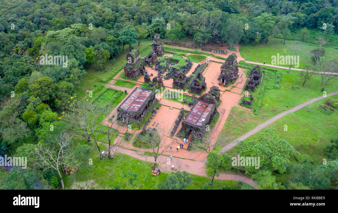 Gruppe B, Nhóm tháp B, mein Sohn Hindu Tempel Sanctuary, Duy Xuyen Bezirk, Provinz Quang Nam, Vietnam Stockfoto