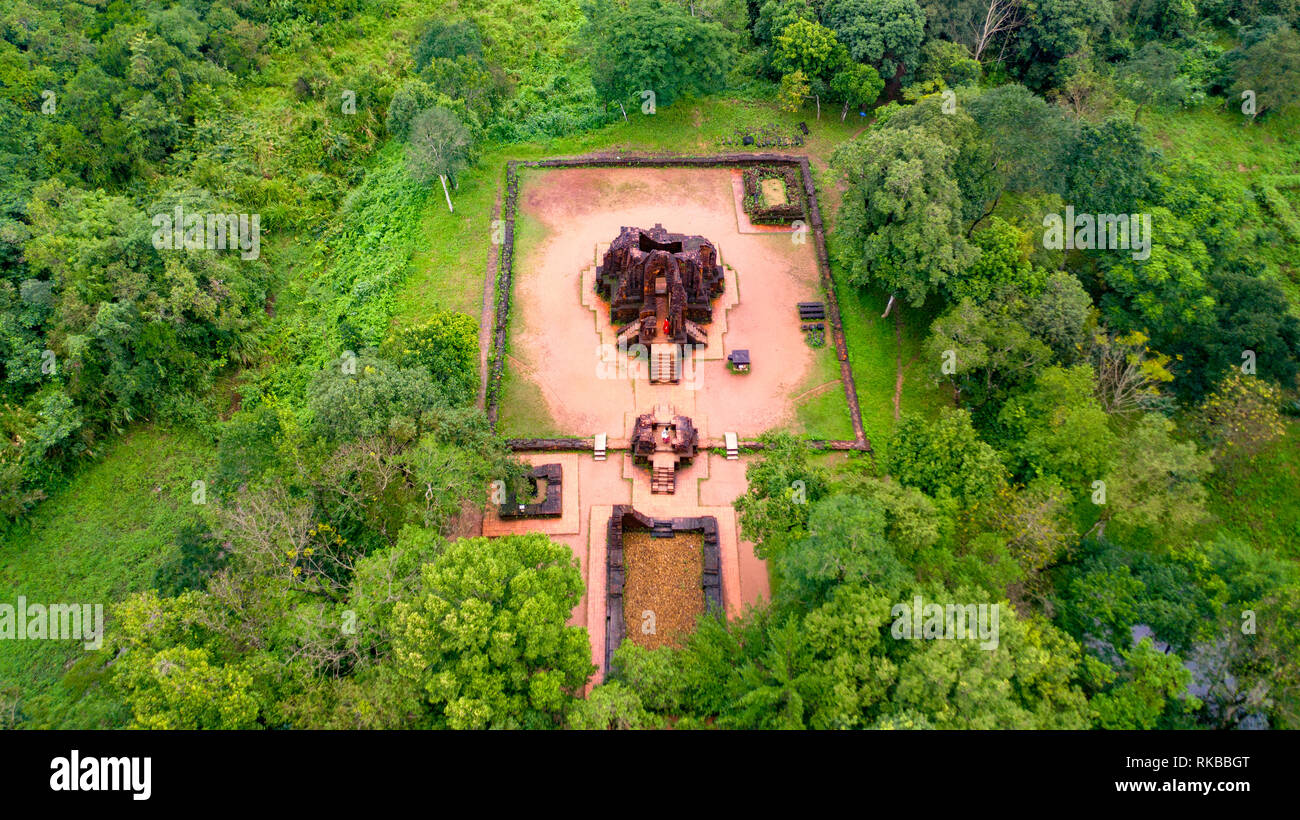 Gruppe G, Nhóm tháp G, mein Sohn Hindu Tempel Sanctuary, Duy Xuyen Bezirk, Provinz Quang Nam, Vietnam Stockfoto