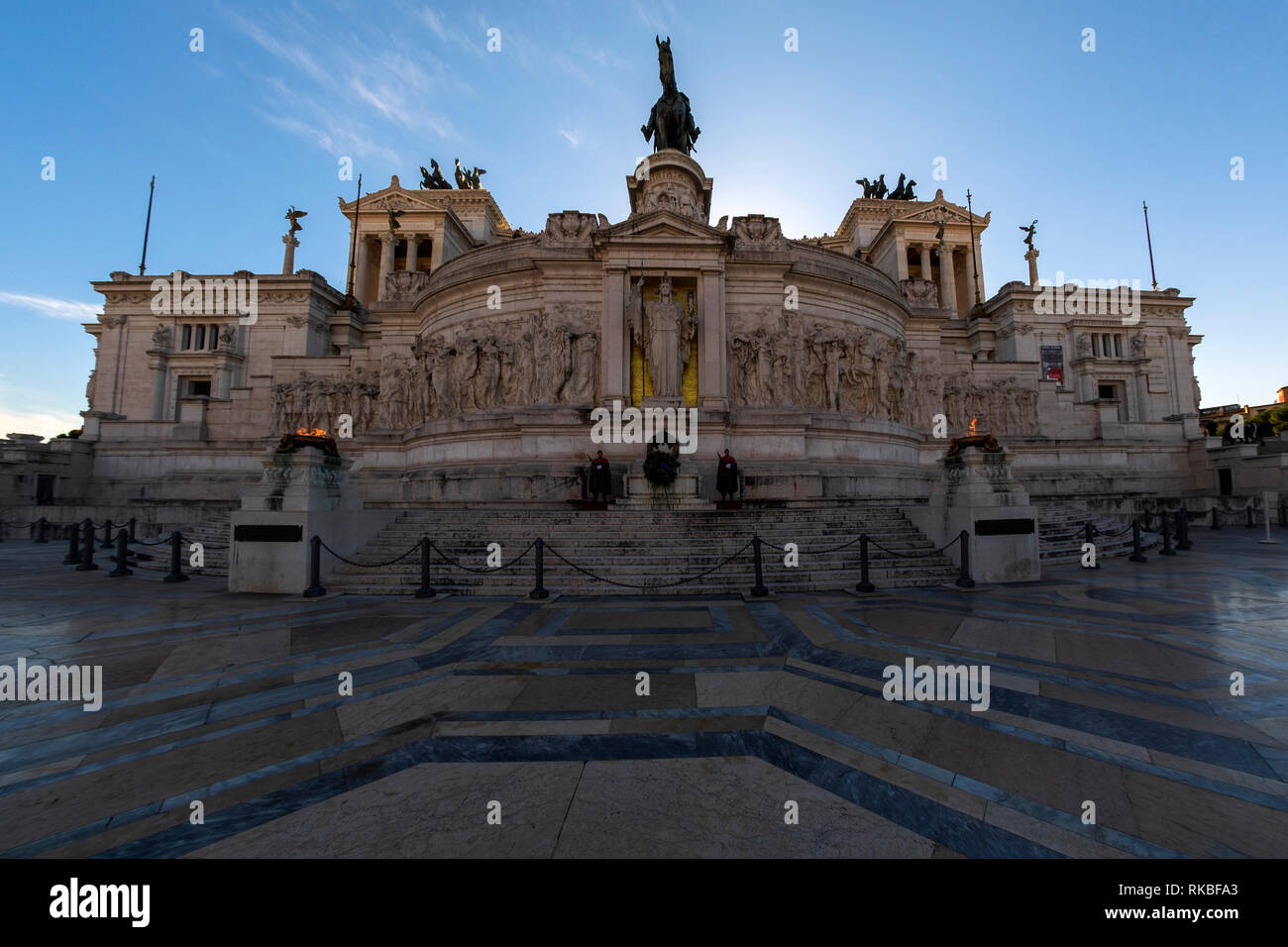 Vittoriano Denkmal, Altare della Patria, Vittorio Emanuele II in Piazza Venezia, Rom, Italien Stockfoto