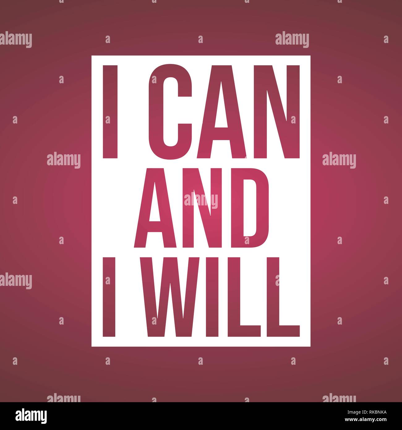 Ich kann und Ich will. Das erfolgreiche Angebot mit modernen Hintergrund Vector Illustration Stock Vektor