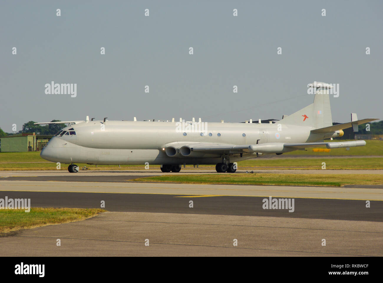 Royal Air Force Hawker Siddeley Nimrod R1XW665 Jet plane. Signal Intelligence, das Sammeln der Kommunikation, Intelligenz und elektronischer Intelligenz Stockfoto