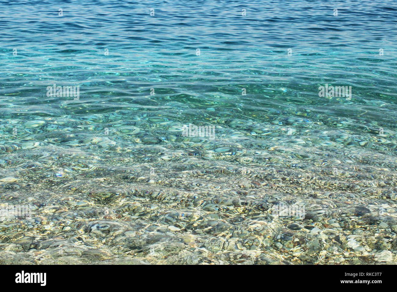 Kristallklares Wasser, Sommer Urlaub Konzept Stockfoto