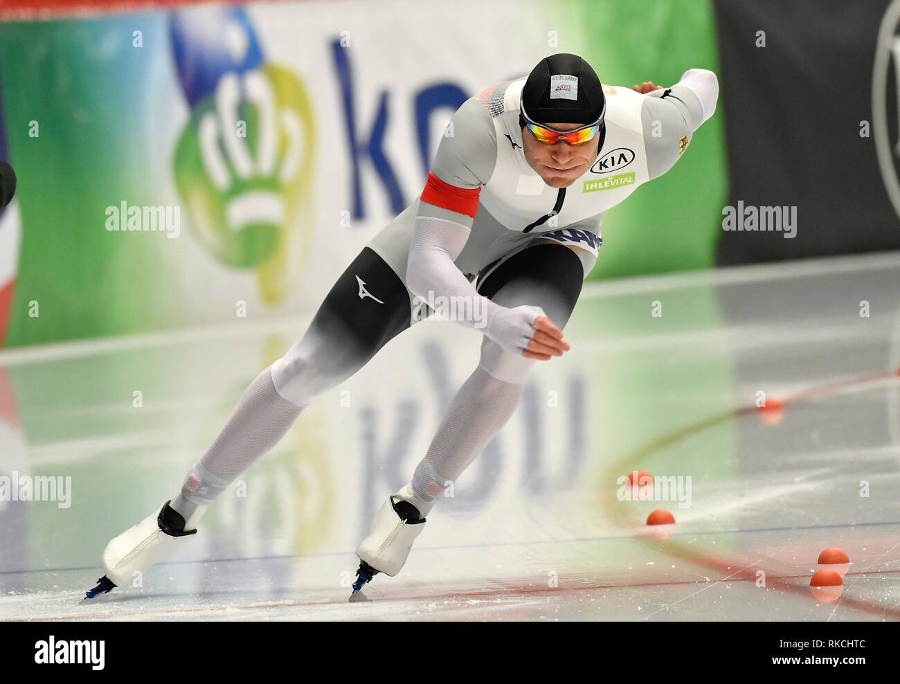 08-02-2019 SCHAATSEN: SPEEDSKATING: ISU WORLD SINGLE ENTFERNUNGEN SPEEDSKATING: INZELL: Nico Ihle (GER) Foto: SCS/Soenar Chamid Stockfoto