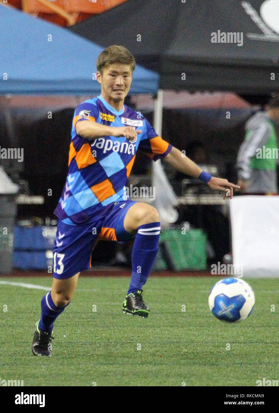 Februar 10, 2019 V-Varen Nagasaki defender Masash Kamekawa #13 während des Pacific Rim Cup Championship Match zwischen V-Varen Nagasaki und Real Salt Lake am Aloha Stadium in Honolulu, HI Michael Sullivan/CSM Stockfoto