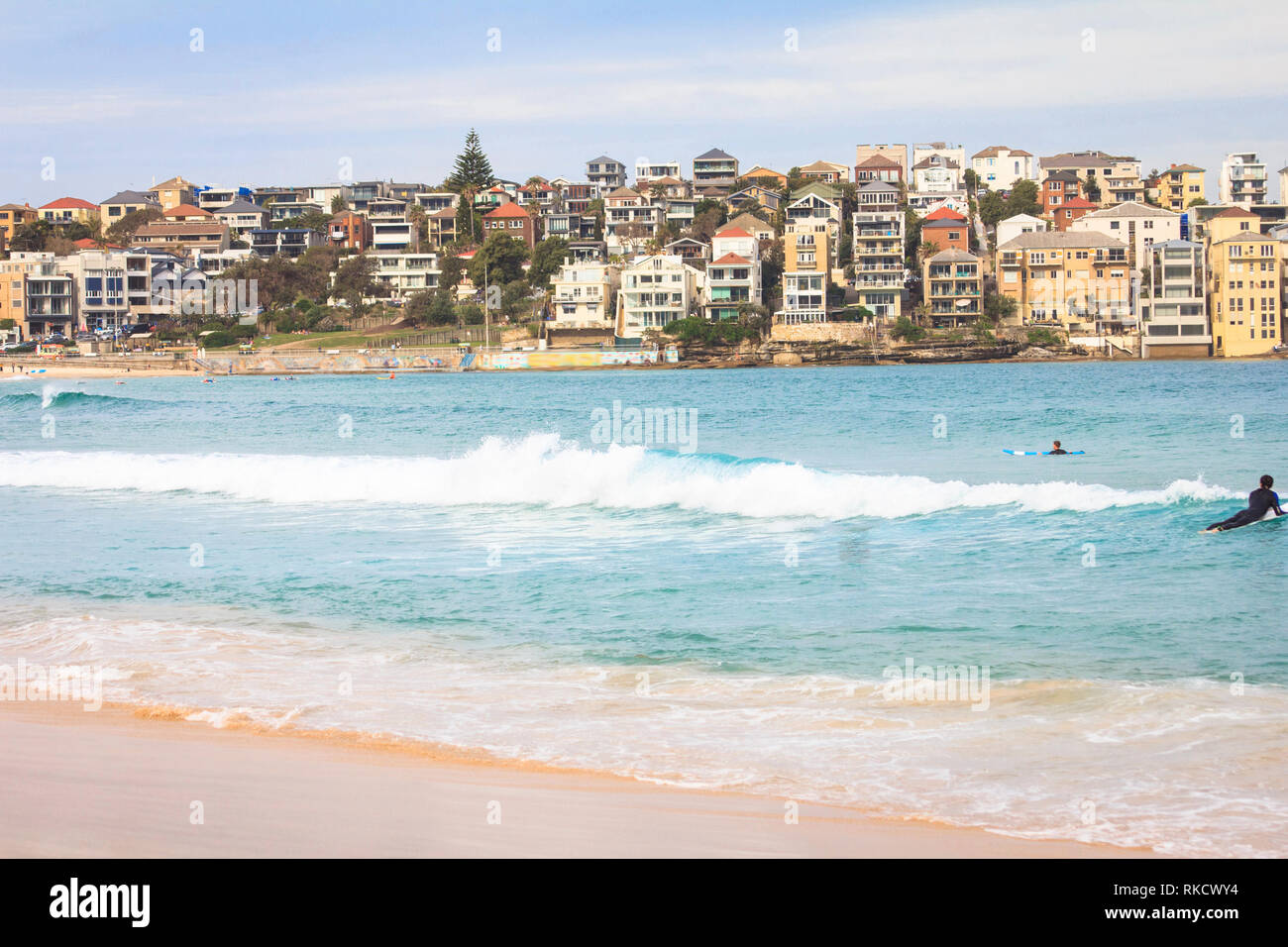 Bondi Beach im Sommer in Sydney, Australien. Stockfoto