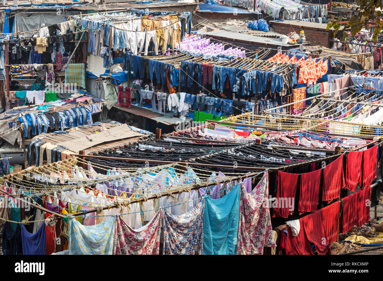Mahalaxmi Dhobi Ghat, Mumbai, Indien Stockfoto