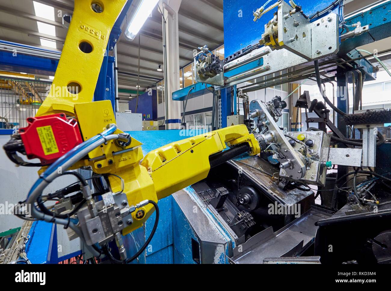 Roboter, Automobilteile, Metallurgische Industrie, Gipuzkoa, Baskenland, Spanien, Europa Stockfoto